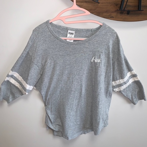 Pink, Victoria Secret Gray shirt XS/TP - Picture 1 of 4